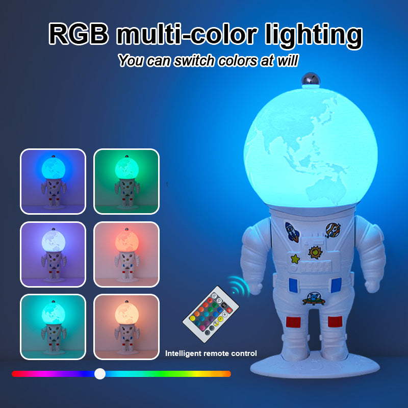 Astronaut Moon Lamp Resin Night Light – Bedroom Bedside Décor & Creative Gift