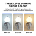 Astronaut Moon Lamp Resin Night Light – Bedroom Bedside Décor & Creative Gift