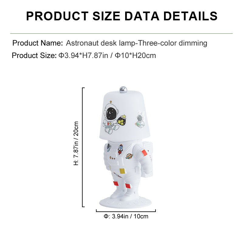 Astronaut Moon Lamp Resin Night Light – Bedroom Bedside Décor & Creative Gift