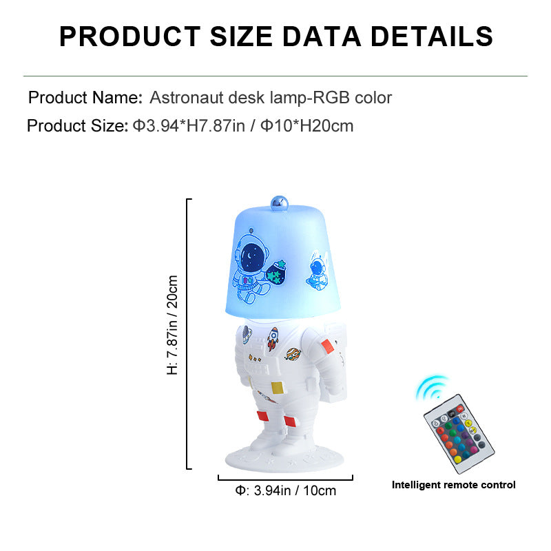 Astronaut Moon Lamp Resin Night Light – Bedroom Bedside Décor & Creative Gift