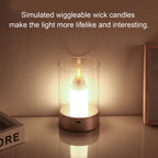 AuraFlame LED Candle – Gesture Control & Stepless Dimming | USB Rechargeable | Warm Light 2400K