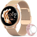 Aurora Rose Gold Connected Watch – Slim Smartwatch with Health Monitoring
