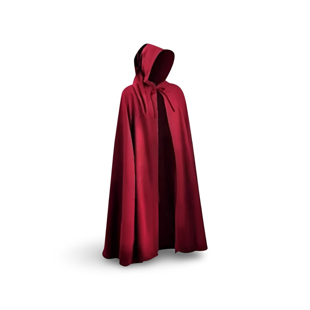 Authentic Knightly Costume Tunic with Hooded Cloak for Cosplay