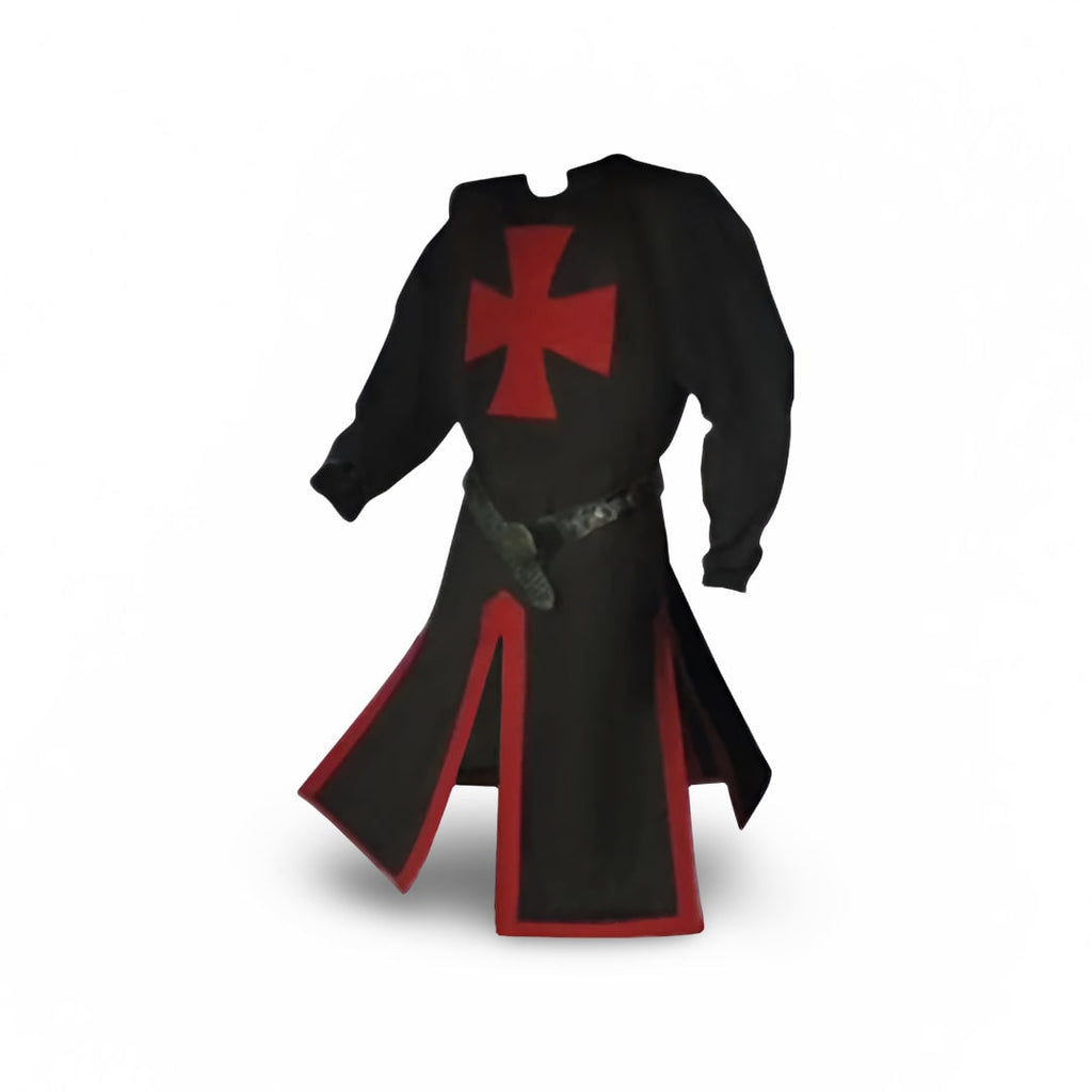 Authentic Knightly Costume Tunic with Hooded Cloak for Cosplay