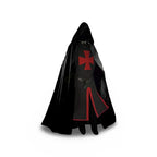 Authentic Knightly Costume Tunic with Hooded Cloak for Cosplay