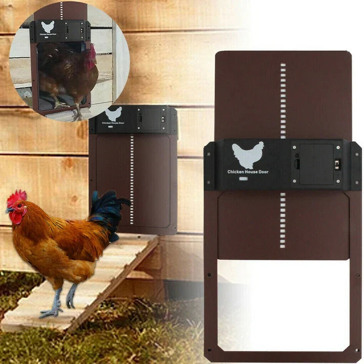 Automatic Chicken Coop Door, Light Sensor, Weatherproof, Battery Powered