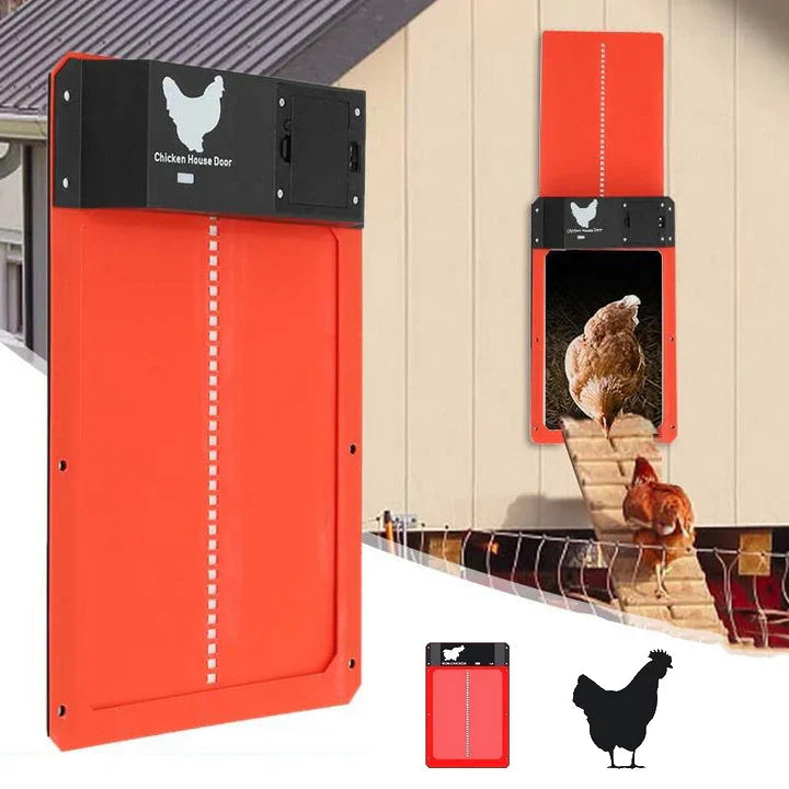 Automatic Chicken Coop Door, Light Sensor, Weatherproof, Battery Powered