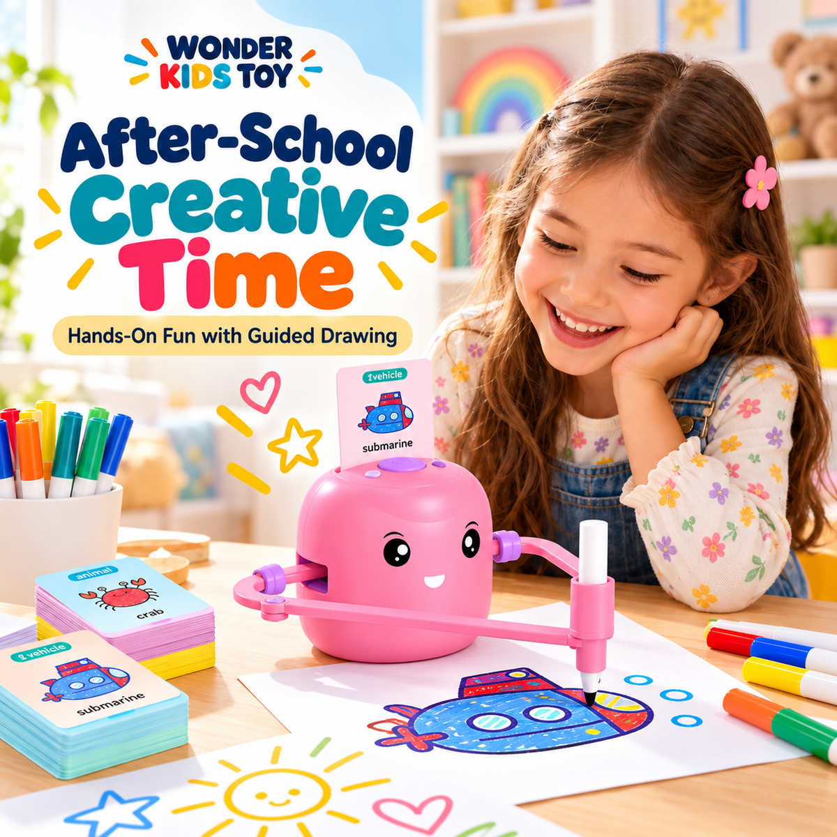 Automatic Drawing Robot Toy for Kids