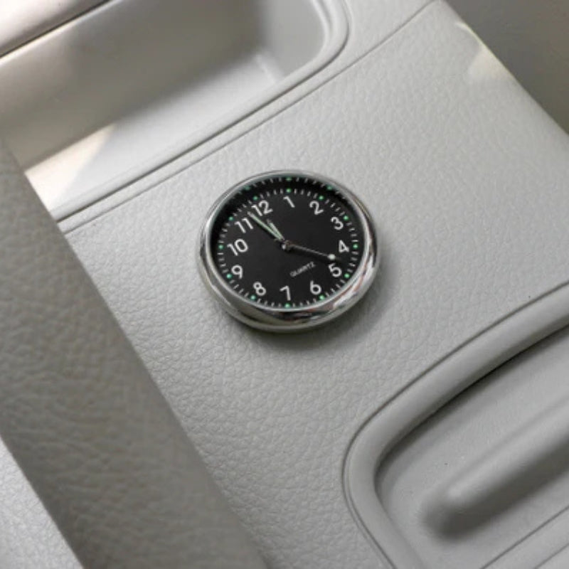 AutoTime Mini Analogue Watch – Self-Adhesive and Stylish Design for Car Interior