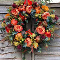 Autumn Floral Pumpkin Wreath