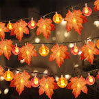 Autumn Maple Leaf String Lights Battery Operated LED Autumn Leaf Garland Fairy Lights for Halloween Thanksgiving Party a