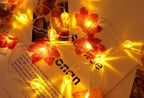 Autumn Maple Leaf String Lights Battery Operated LED Autumn Leaf Garland Fairy Lights for Halloween Thanksgiving Party a