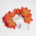 Autumn Maple Leaf String Lights Battery Operated LED Autumn Leaf Garland Fairy Lights for Halloween Thanksgiving Party a