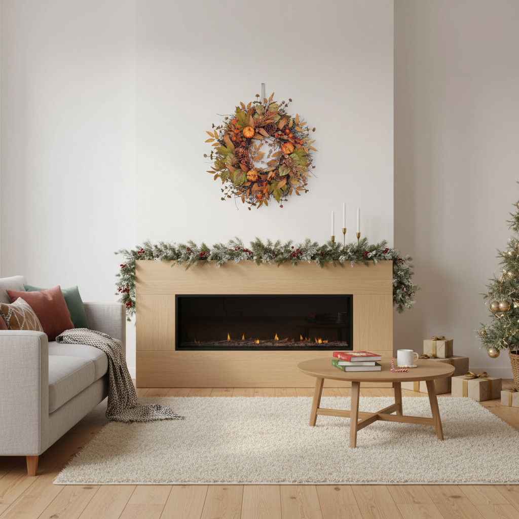 Autumn Wreath with Pumpkins – Door Wreath for Halloween and Christmas