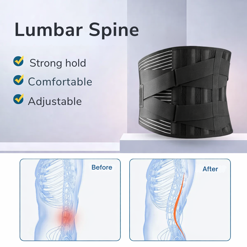 Back Support | Lumbar Support Belt | 360-Degree Stabilisation | OrthoFlexa