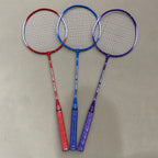 Badminton Racket Set with Multicoloured Rackets and Protective Cover