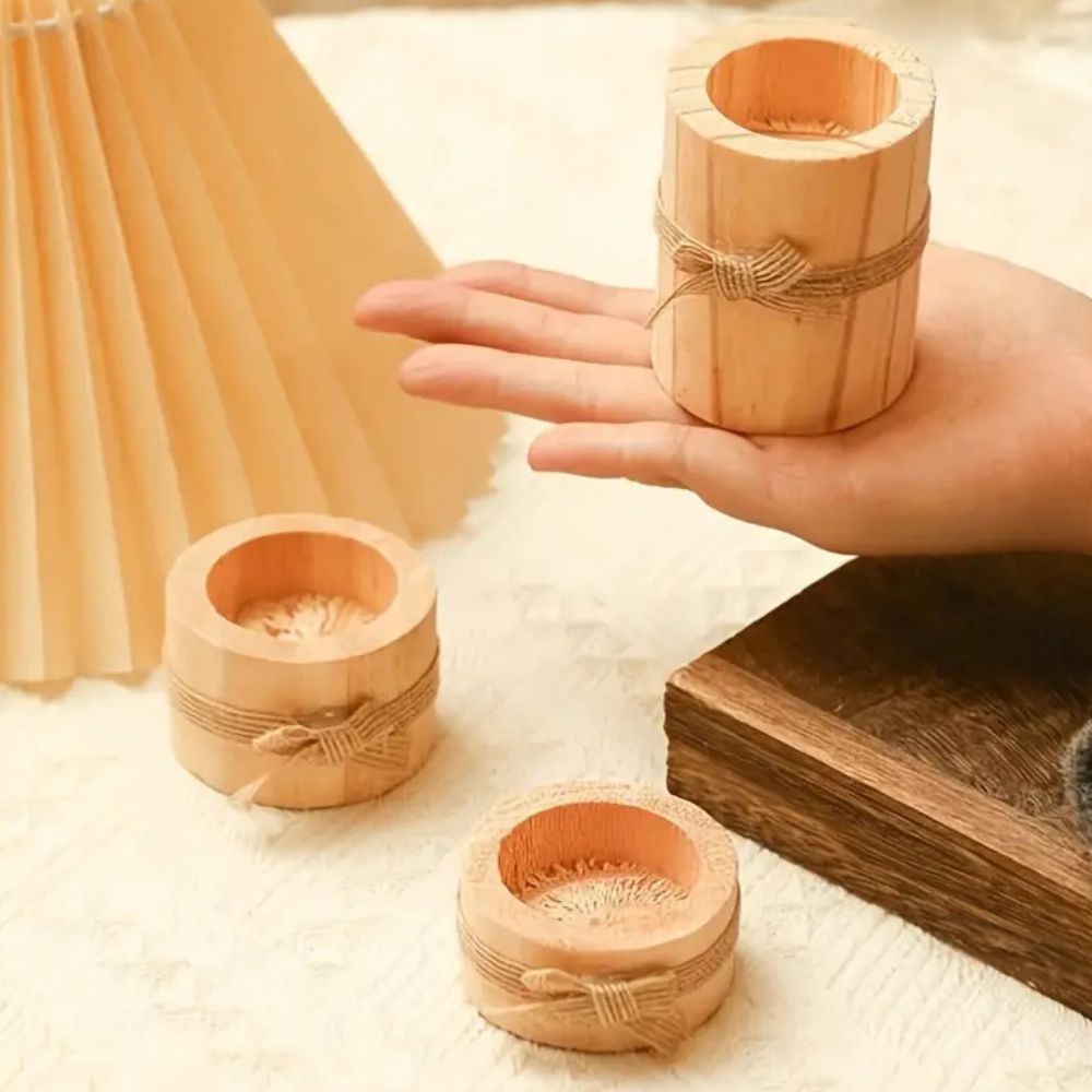 Bamboo Essence Candle Holders – Set of 3