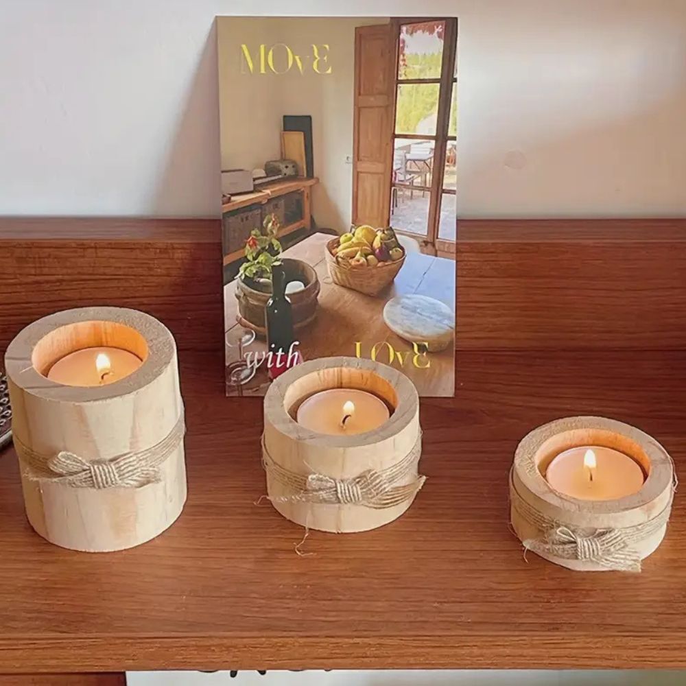 Bamboo Essence Candle Holders – Set of 3