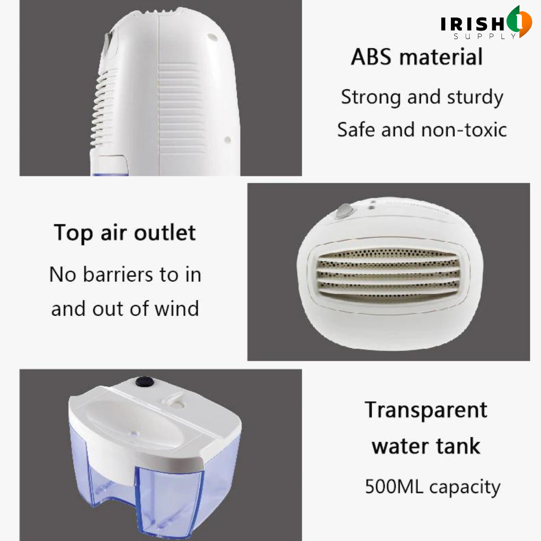 Basement Crawl Space Mini Dehumidifier for Bathroom with 500 ml Tank Portable Compact Design