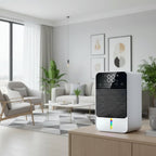 Basement Crawl Space Mini Dehumidifier for Bedroom with LED Touch Panel 1.5 Litre Tank and Drain Hose