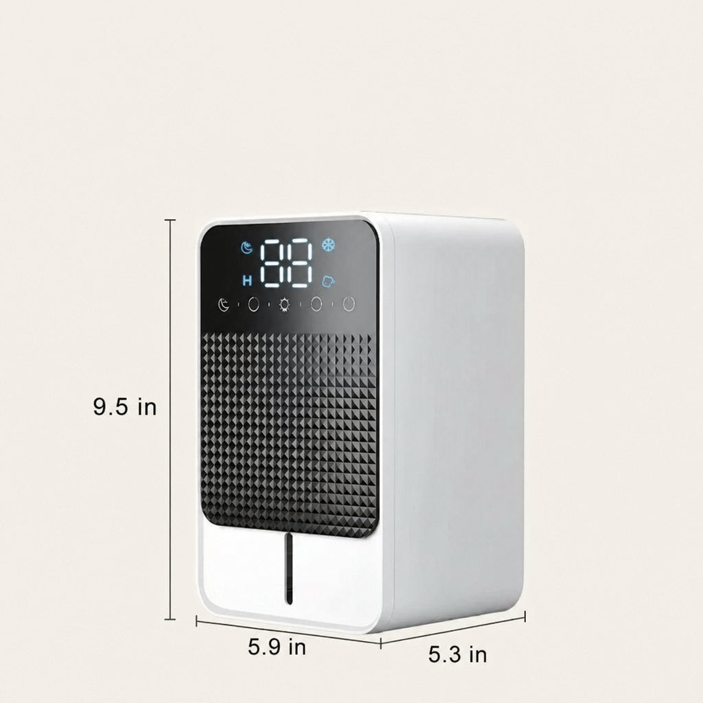 Basement Crawl Space Mini Dehumidifier for Bedroom with LED Touch Panel 1.5 Litre Tank and Drain Hose