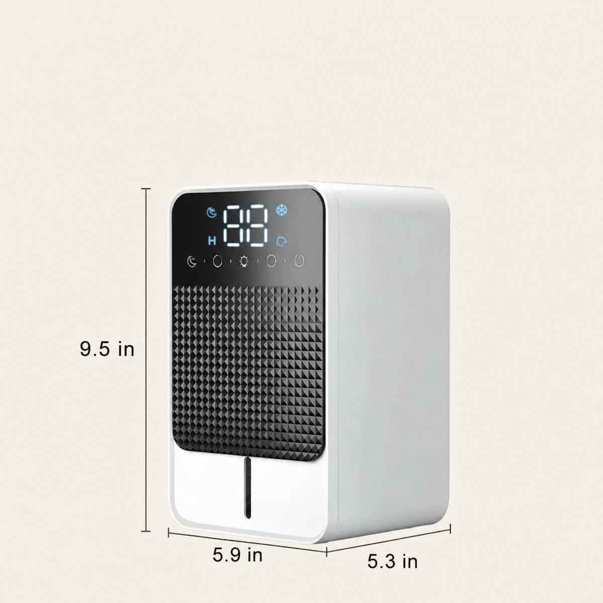 Basement Crawl Space Mini Dehumidifier for Bedroom with LED Touch Panel 1.5 Litre Tank and Drain Hose
