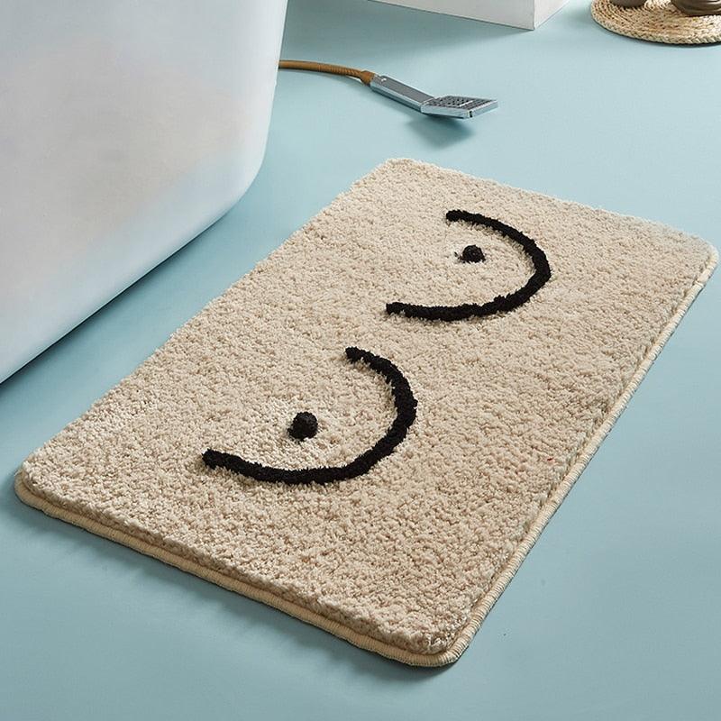 Bath mat with boobs