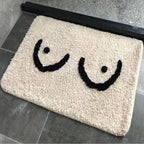 Bath mat with boobs