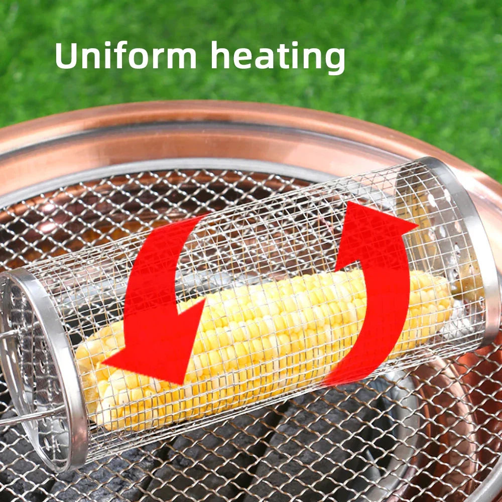 BBQFlare ProGrid Basket – Grill Directly Over Charcoal with Stainless Steel & Ergonomic Handle
