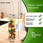 BBQFlare ProGrid Basket – Grill Directly Over Charcoal with Stainless Steel & Ergonomic Handle