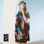 Beach towel with colourful sea turtle design