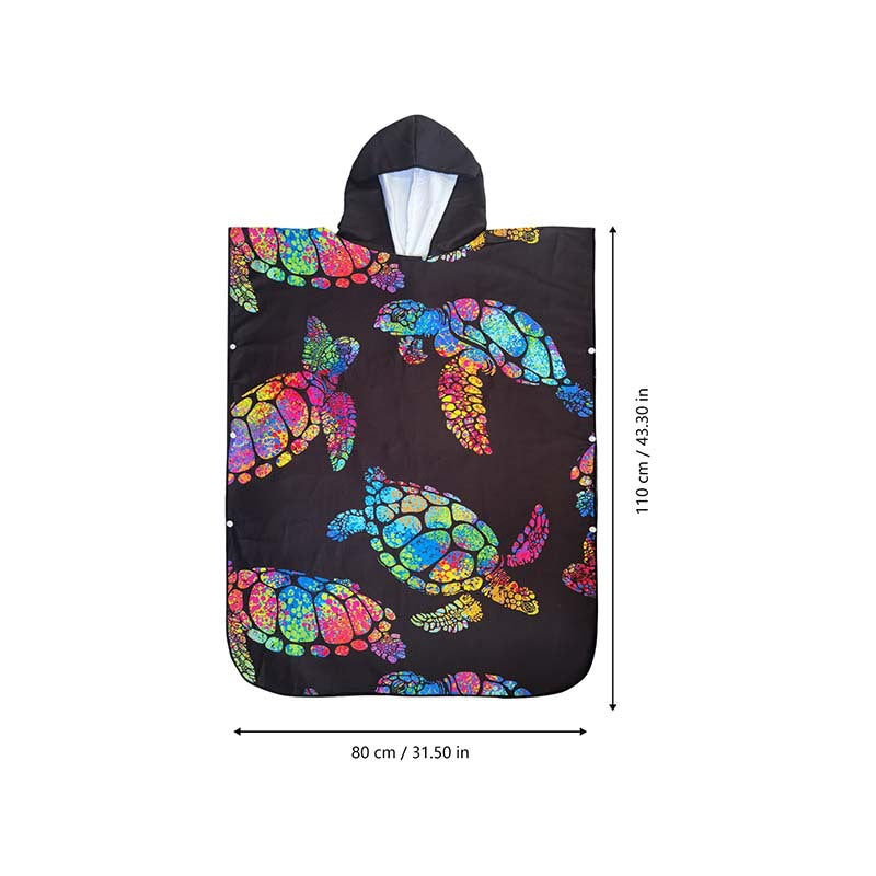 Beach towel with colourful sea turtle design