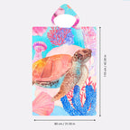 Beach towel with colourful sea turtle design
