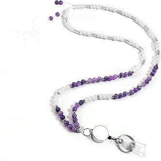 Beaded Eyewear Lanyard Necklace with Retractable Clip