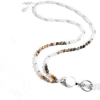 Beaded Eyewear Lanyard Necklace with Retractable Clip
