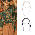 Beaded eyewear retainer necklace