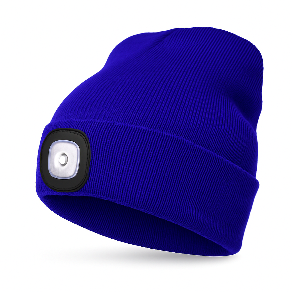 Beanie Hat with Rechargeable LED Headlight