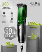 Beard Trimmer for Men with Vacuum System