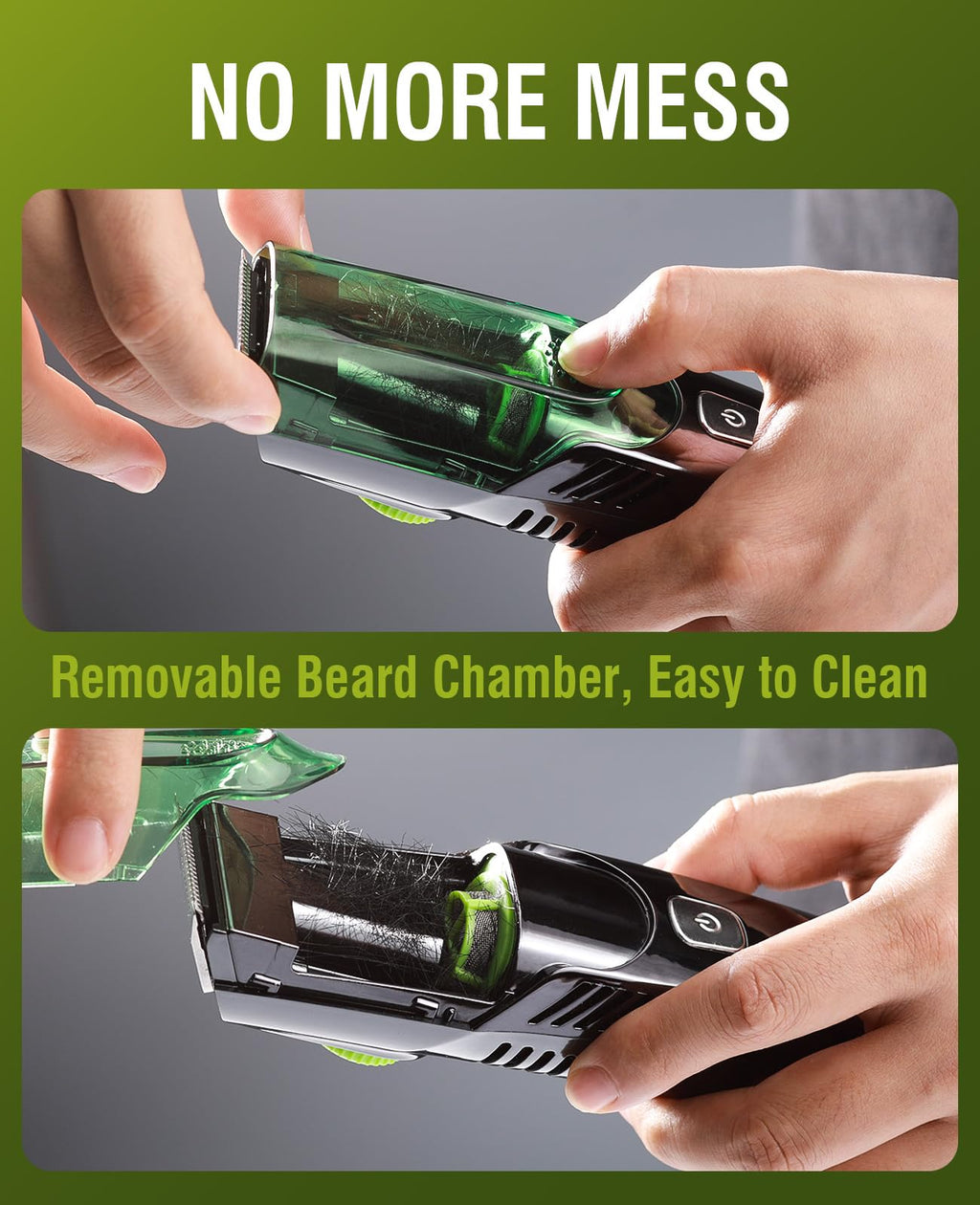 Beard Trimmer for Men with Vacuum System
