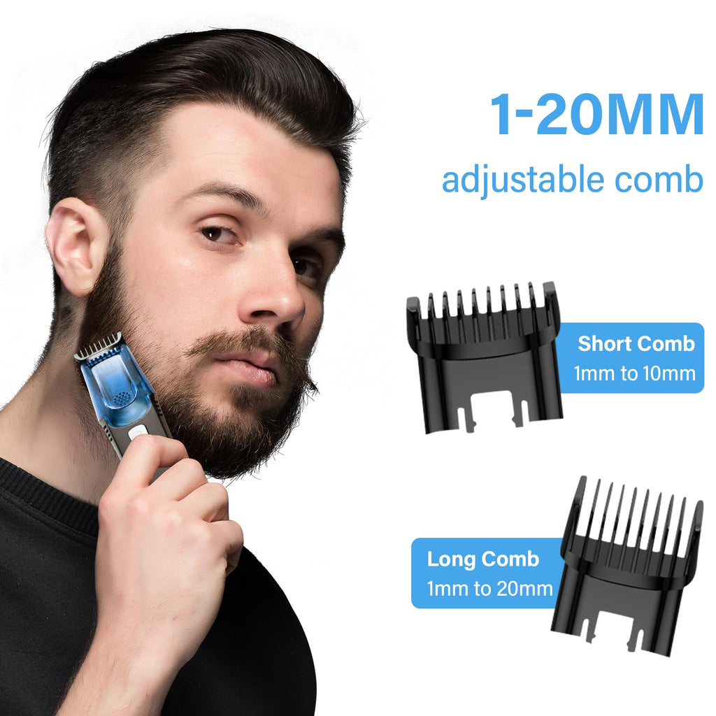Beard Trimmer for Men with Vacuum System