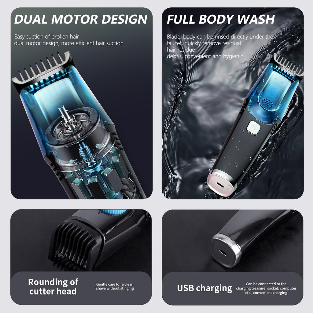 Beard Trimmer for Men with Vacuum System