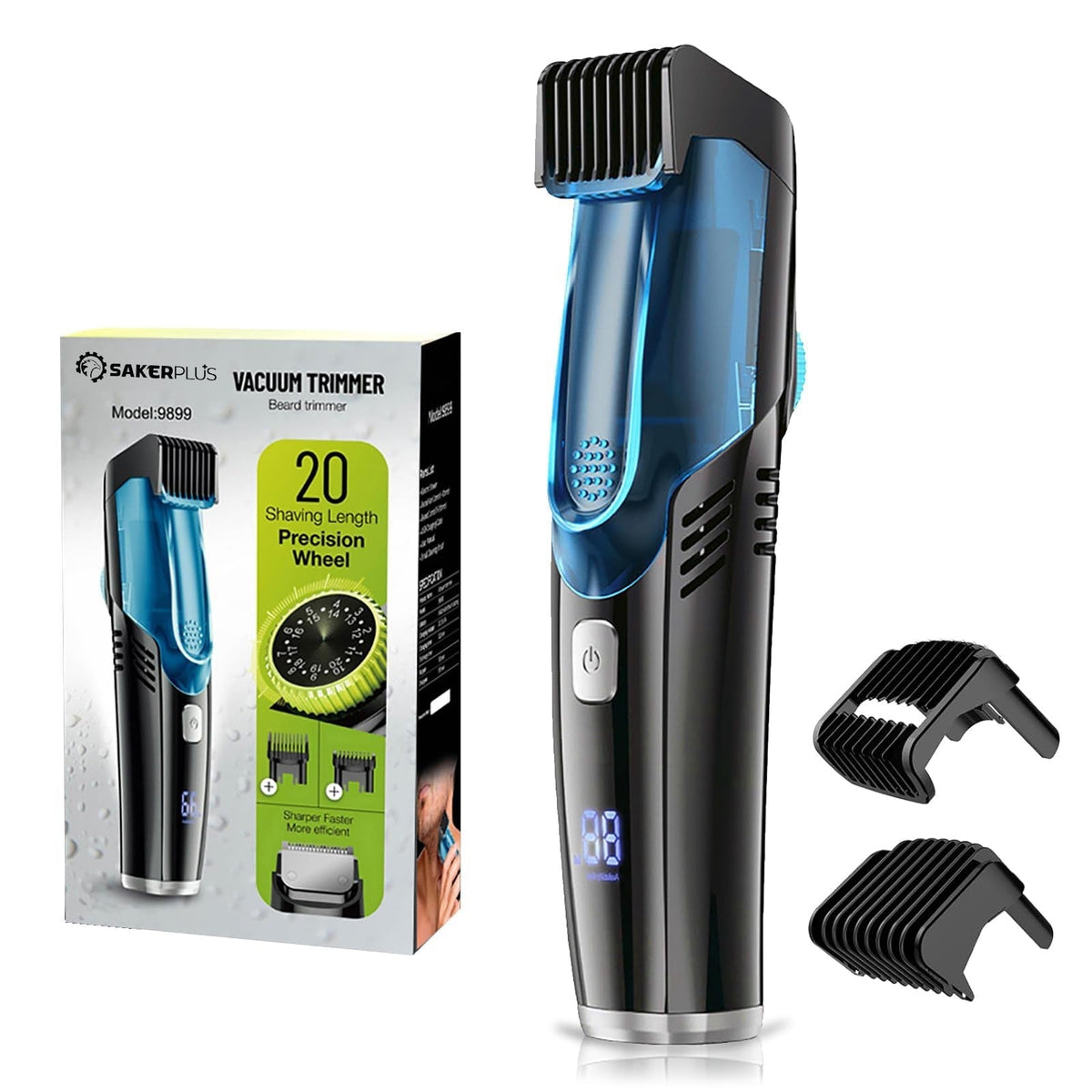 Beard Trimmer for Men with Vacuum System