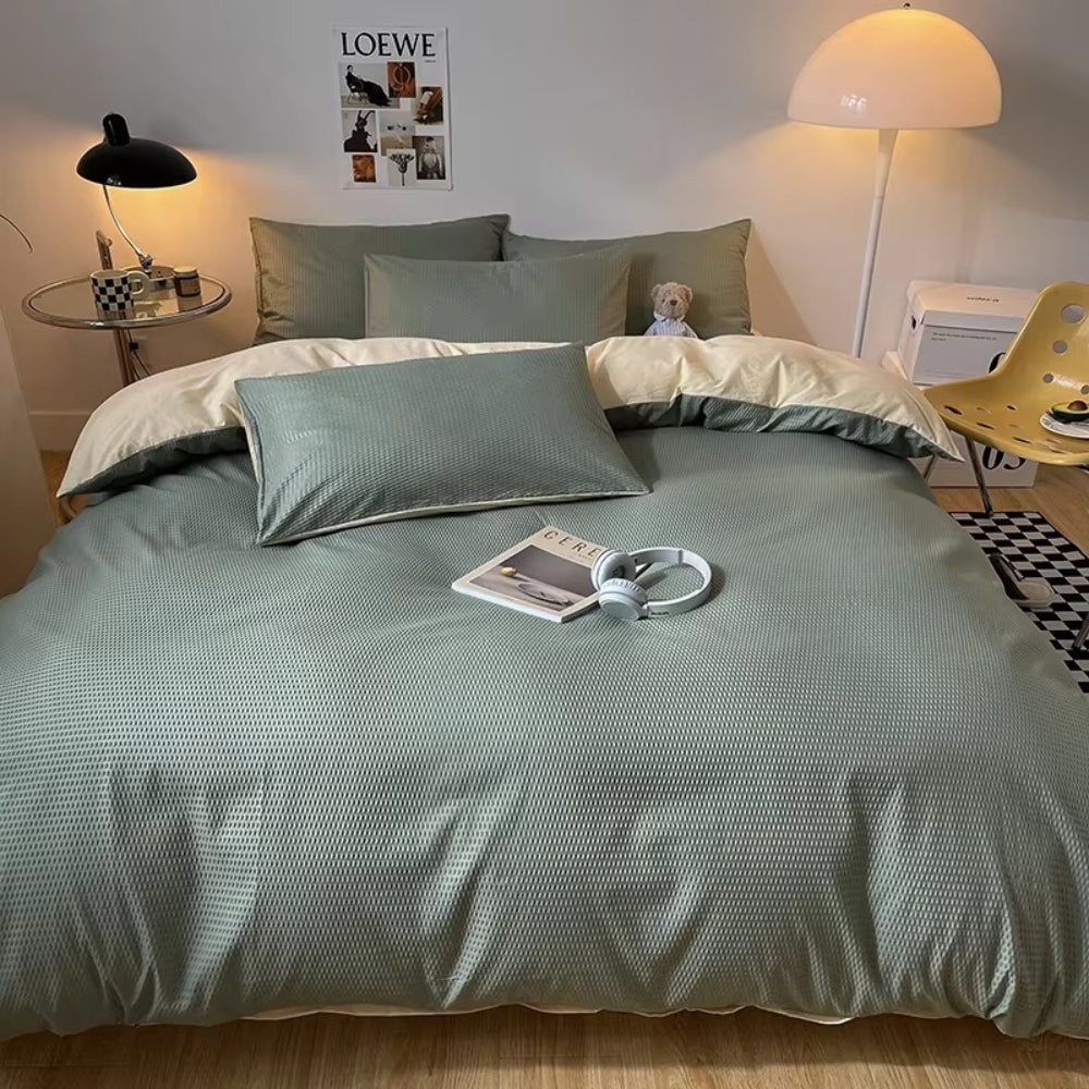 Beaumont Ultra-Soft Waffle Duvet Set – 3-Piece Set