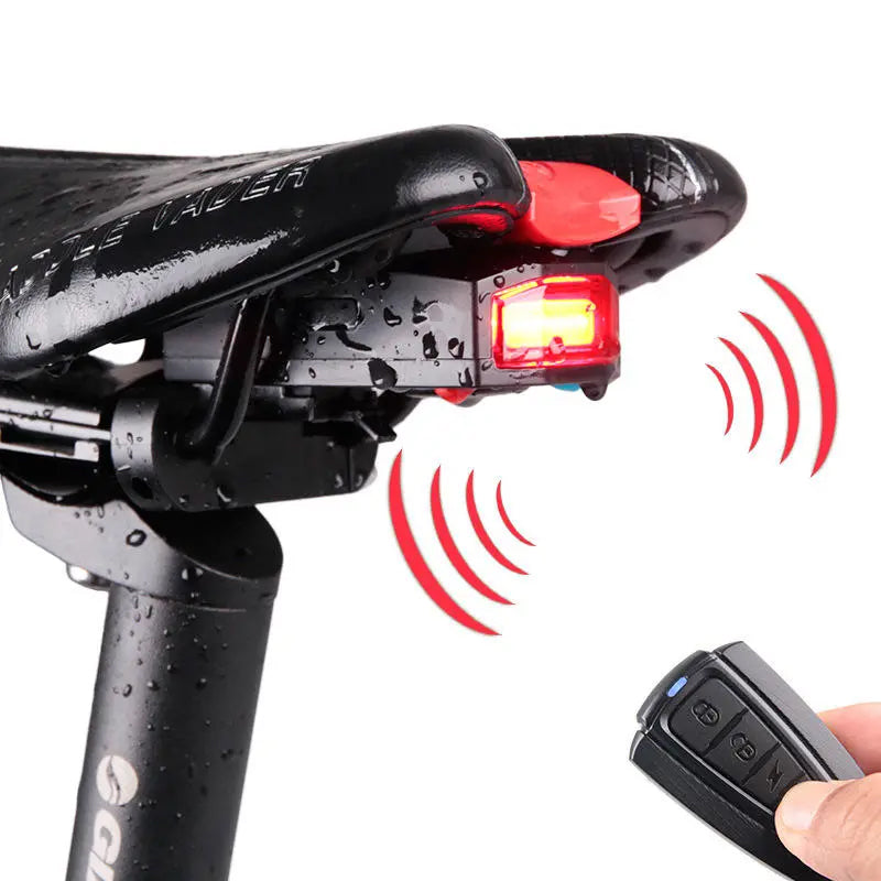 Bicycle Rear Light with Remote Control Alarm Lock
