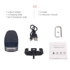 Bicycle Rear Light with Remote Control Alarm Lock