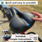 Bike Saddle | Ergonomic Comfort | Shock-Absorbing | RideRelief