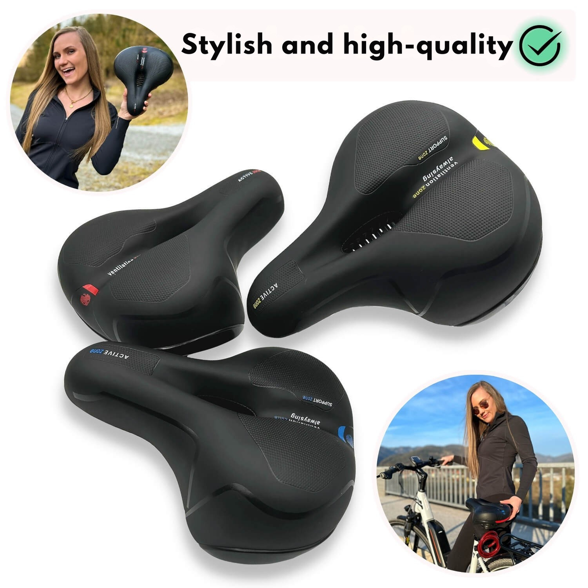 Bike Saddle | Ergonomic Comfort | Shock-Absorbing | RideRelief