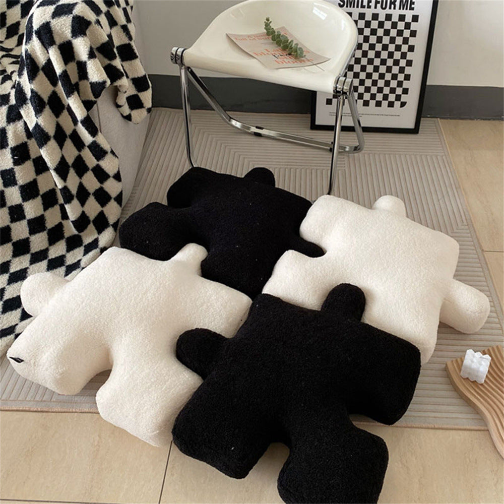 Black and White Puzzle Cushion Cover Set