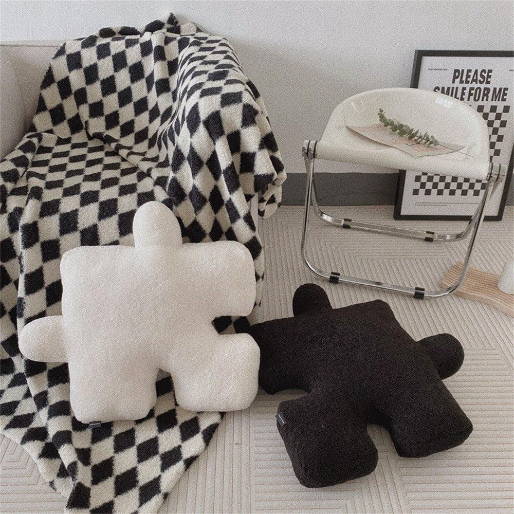 Black and White Puzzle Cushion Cover Set
