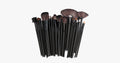 Black Makeup Brush Set with 32 Brushes and Case – Complete Makeup Collection